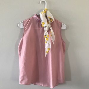 Pink collared shirt silky